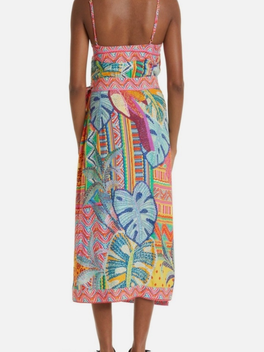 FARM Rio Multicolor Halter Tie-Waist Midi Dress - Picture 2 of 9